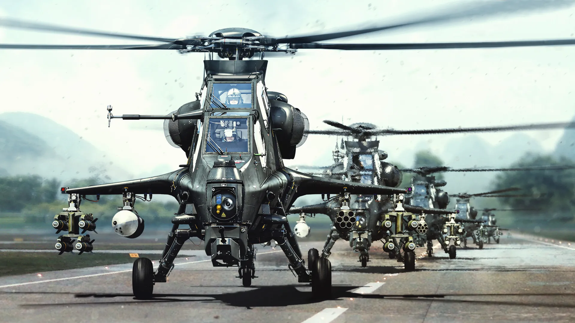 中国军队直升机游戏4K壁纸