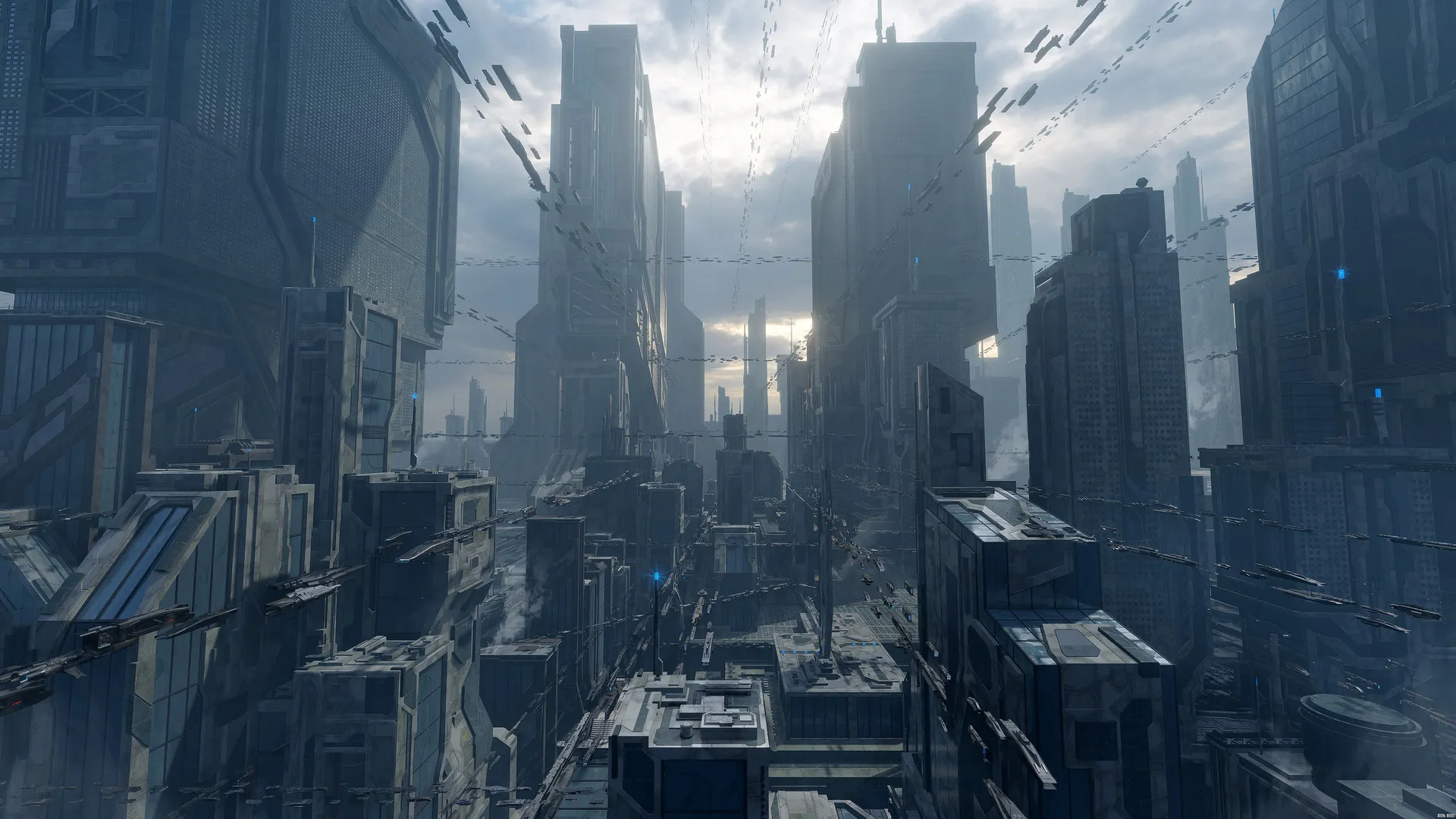 赛博朋克4K壁纸：未来城市飞行汽车