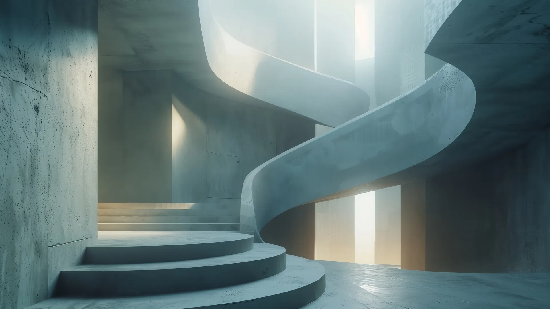 人工智能艺术：野蛮主义建筑4K壁纸