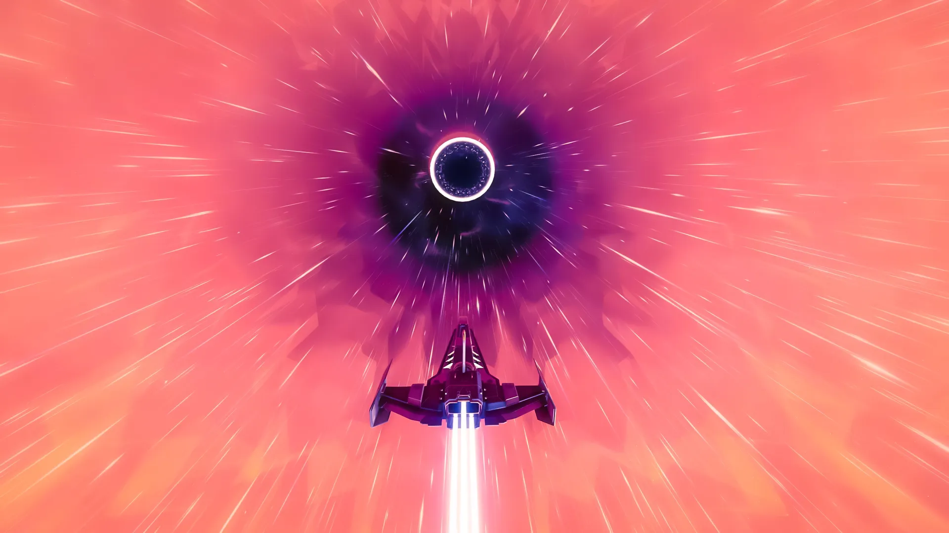 无人天空飞船4K壁纸 电脑屏幕截图