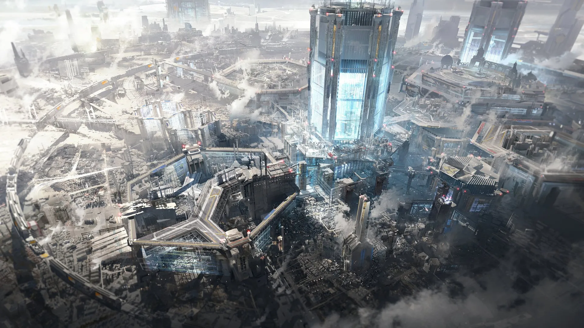 4K城市未来主义建筑艺术电脑壁纸