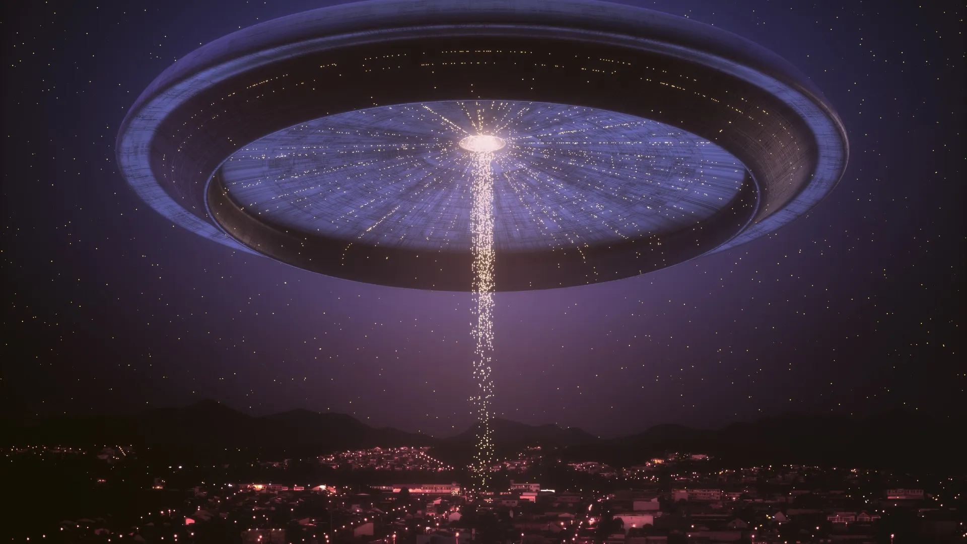 未来都市夜：UFO母舰降临外星绑架