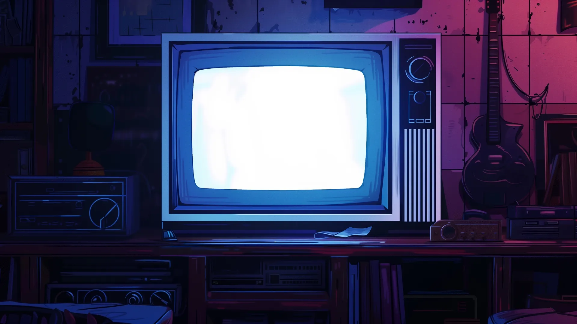 人工智能艺术4K壁纸电视屏幕发光