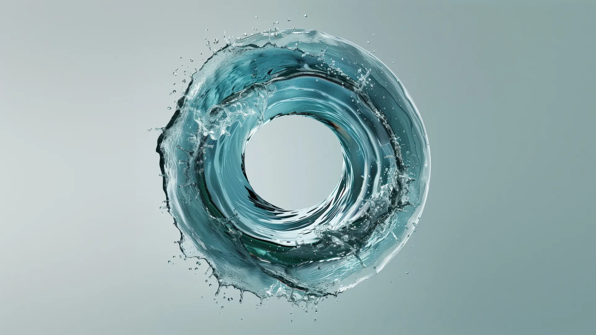 4K抽象圆圈水人工智能艺术电脑壁纸