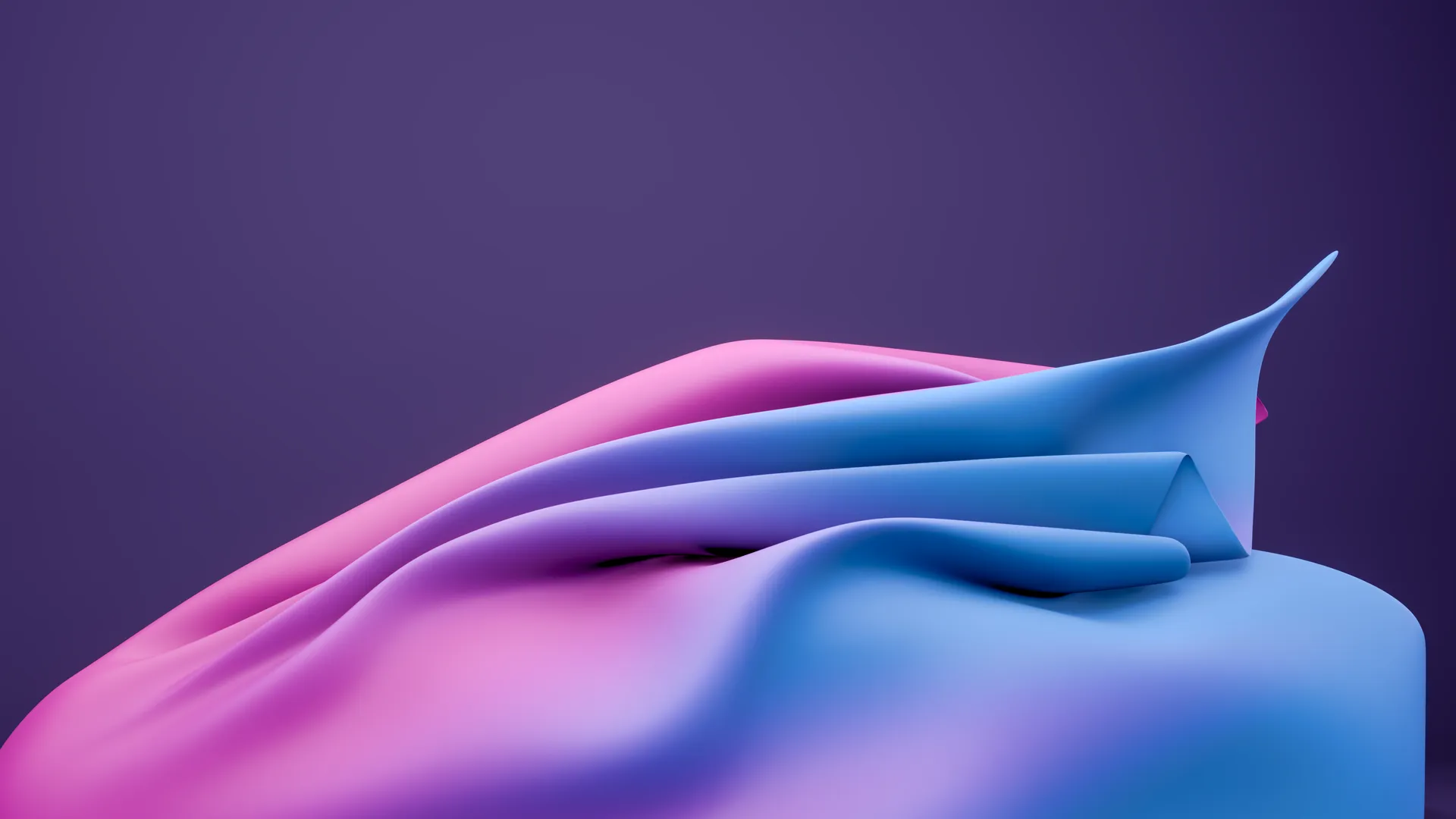 数码艺术4K壁纸：紫色粉色布料背景