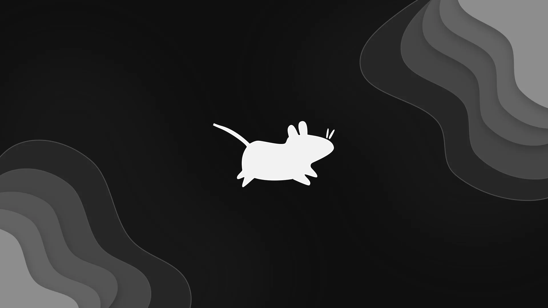动物鼠标4K壁纸：黑色简约背景
