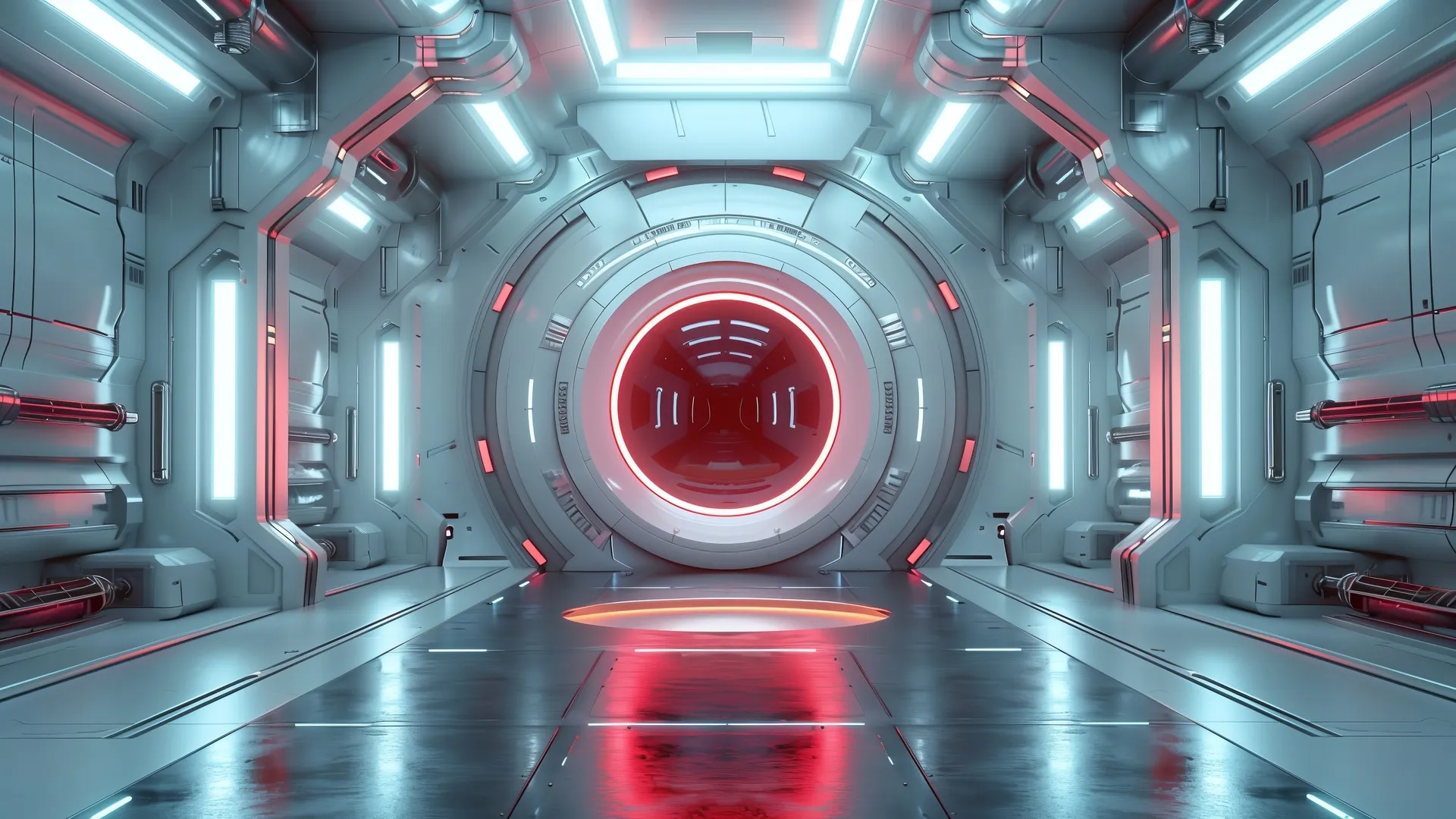 未来科幻飞船内饰4K电脑贴纸