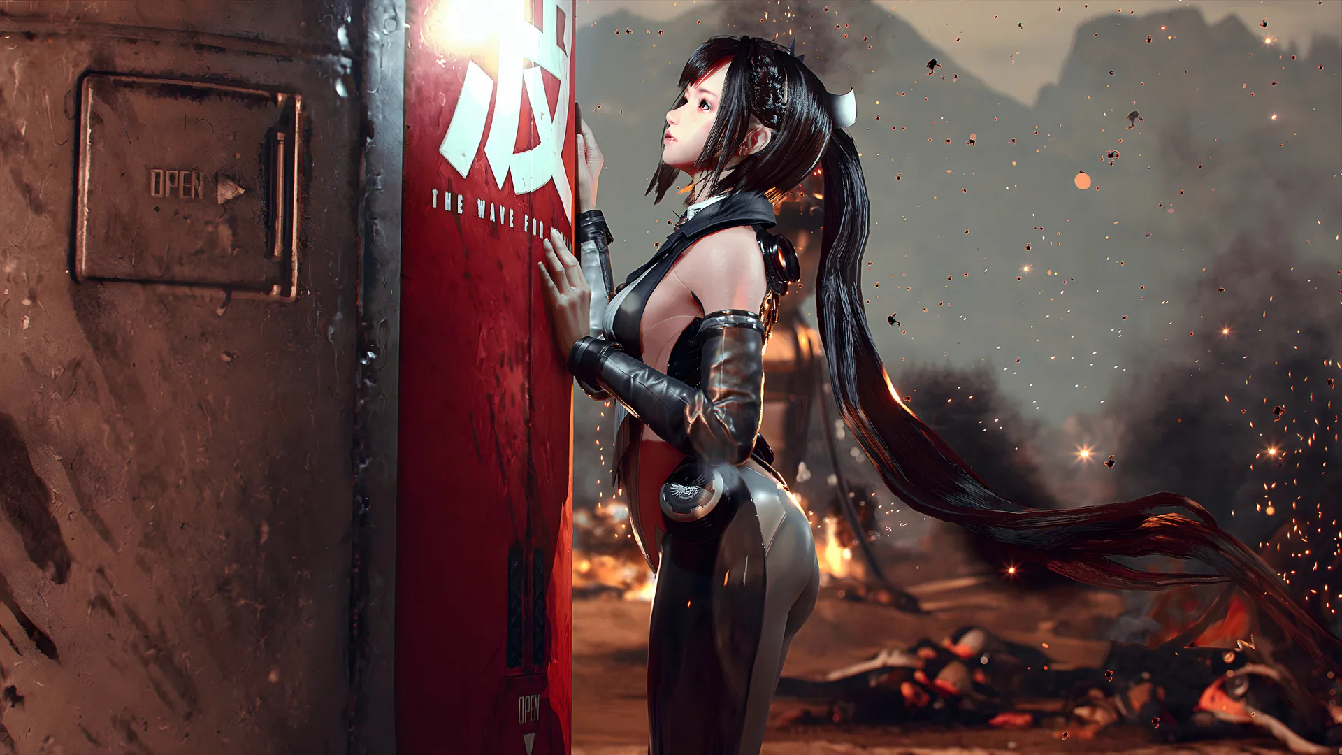 4K亚洲长发游戏女孩脸颊壁纸