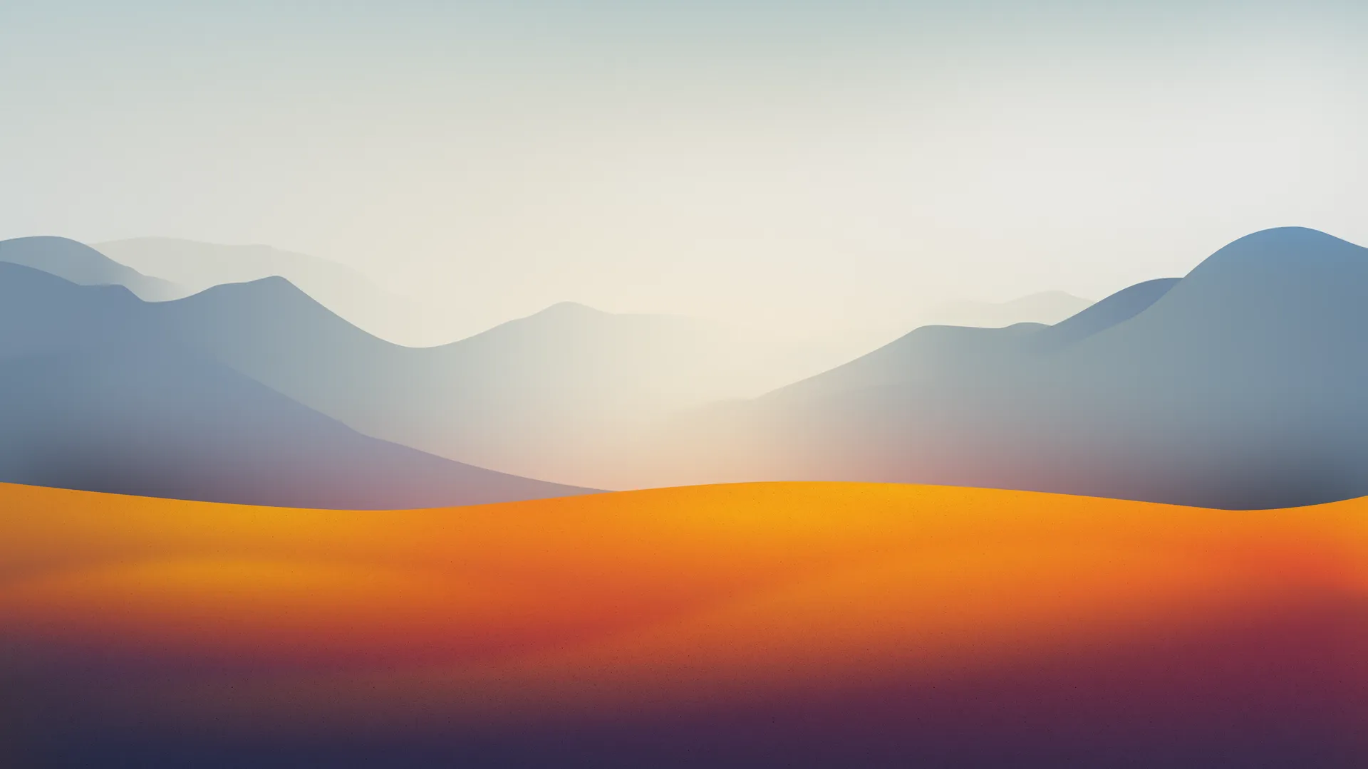 苹果AI艺术：极简自然风景插画