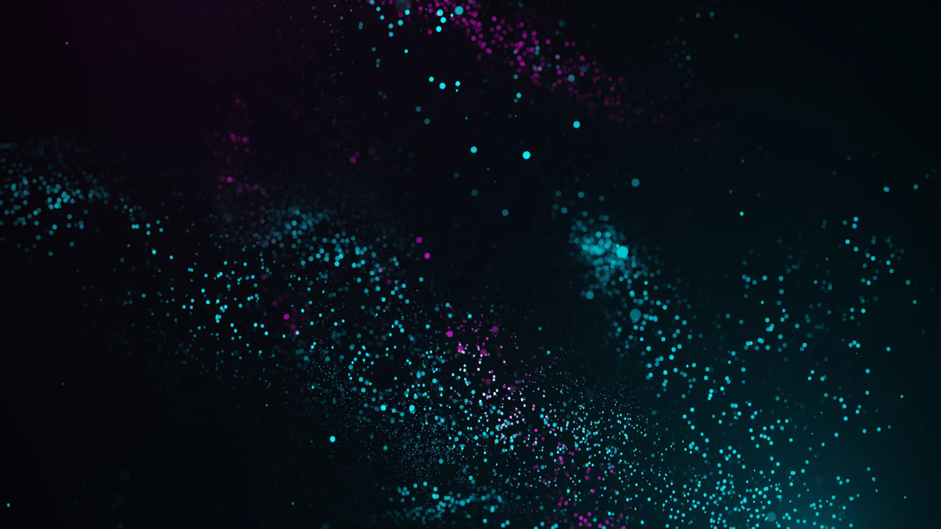 4K抽象AI艺术青色浮动粒子电脑壁纸
