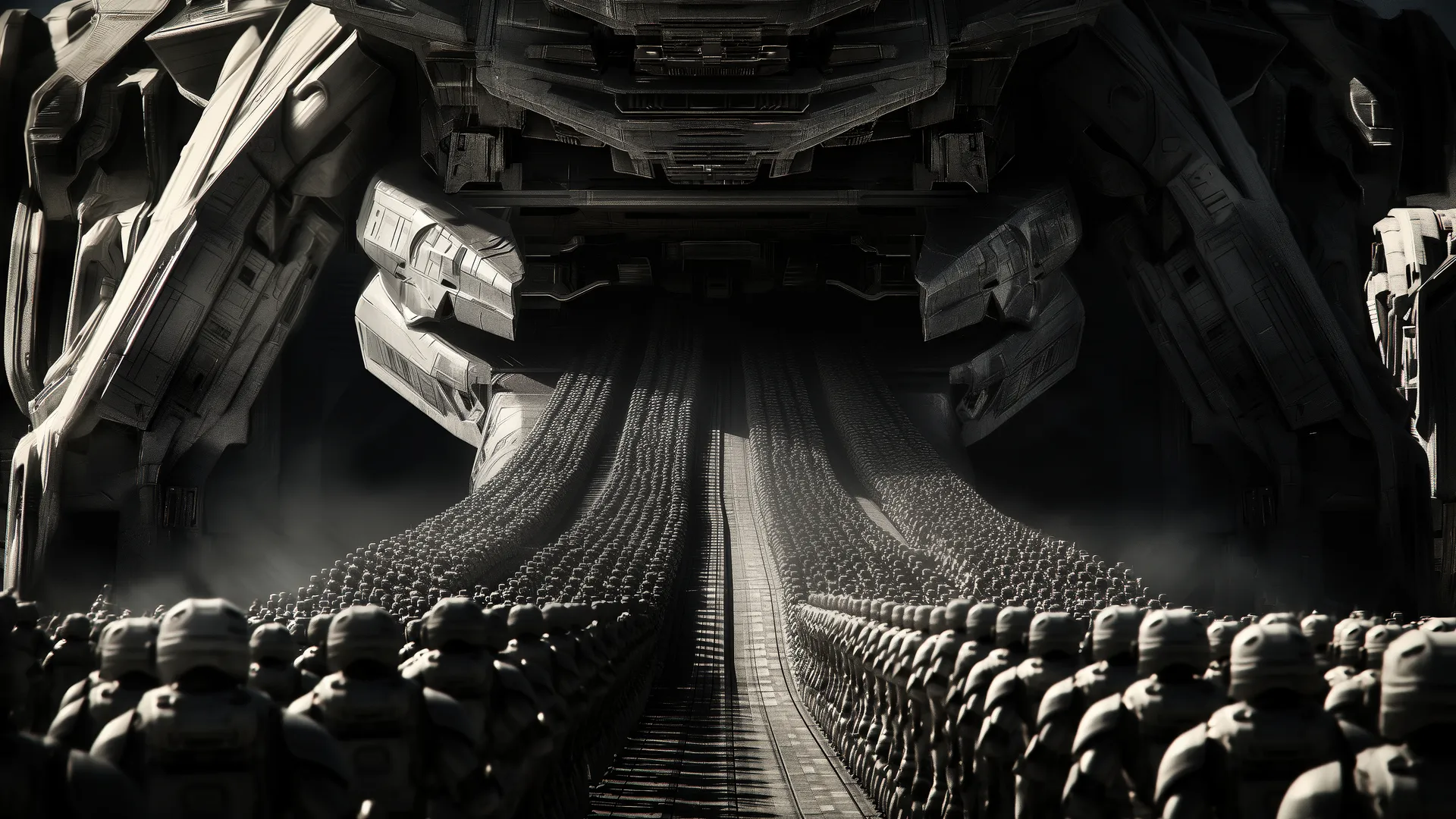 士兵AI艺术：4K宇宙飞船军队电脑壁纸