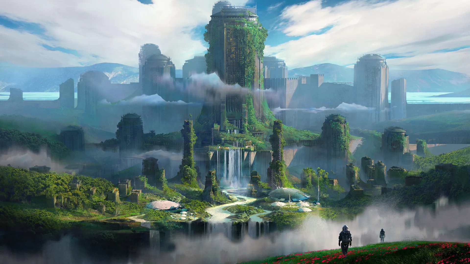 4K未来主义城市景观电脑壁纸