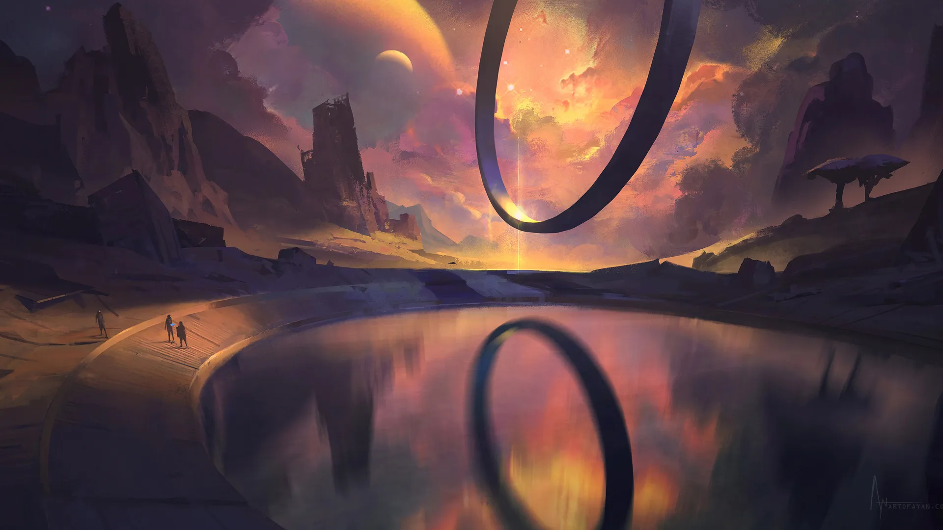 4K科幻太空壁纸：宇宙飞船与行星