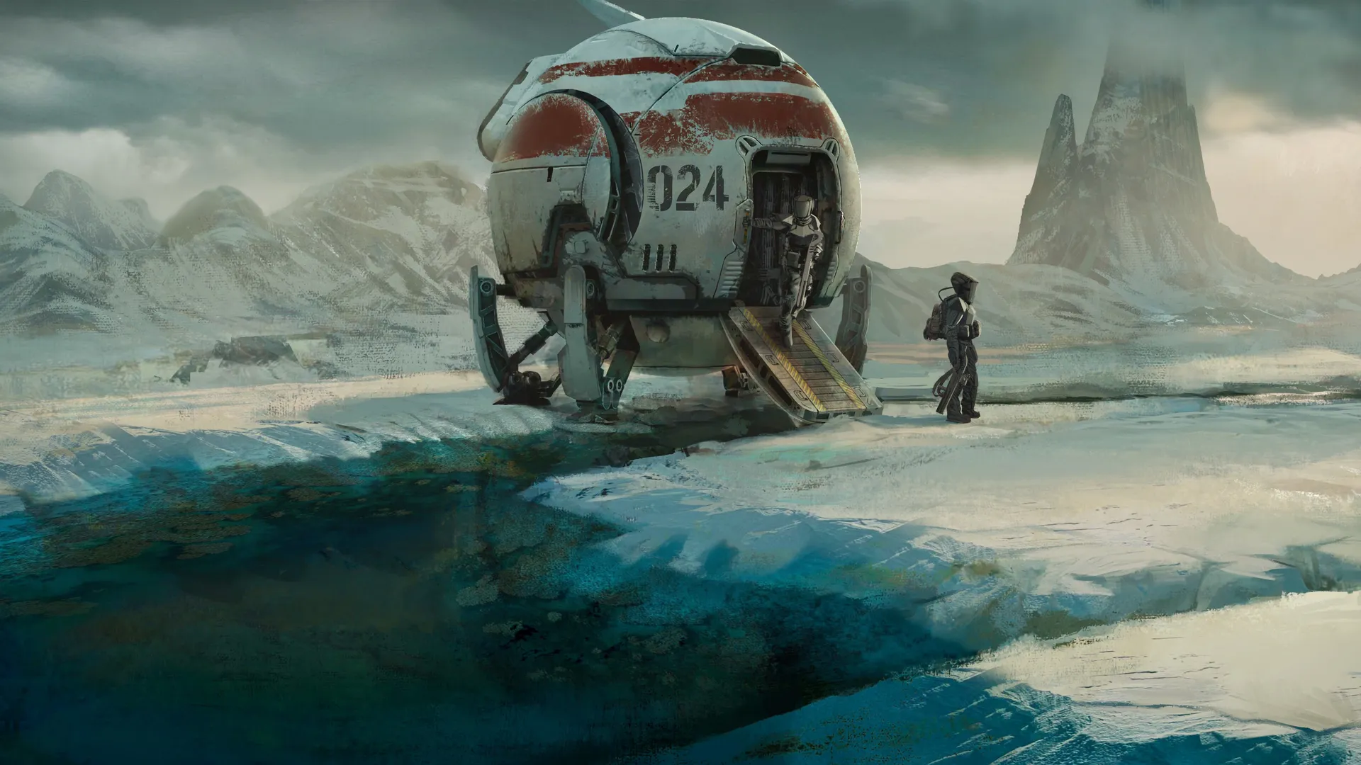 宇航员太空科幻飞船行星探险