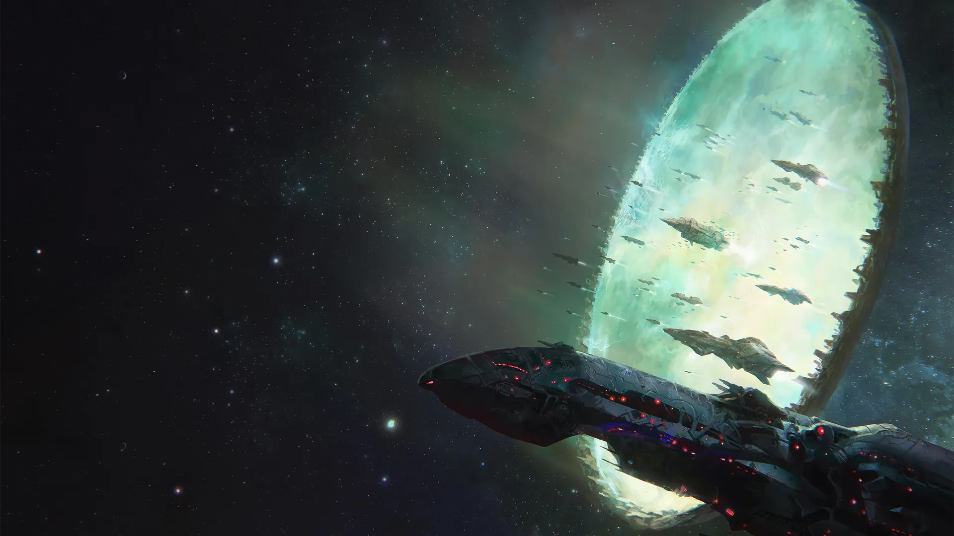 宇宙飞船科幻4K壁纸：大爆炸奇观