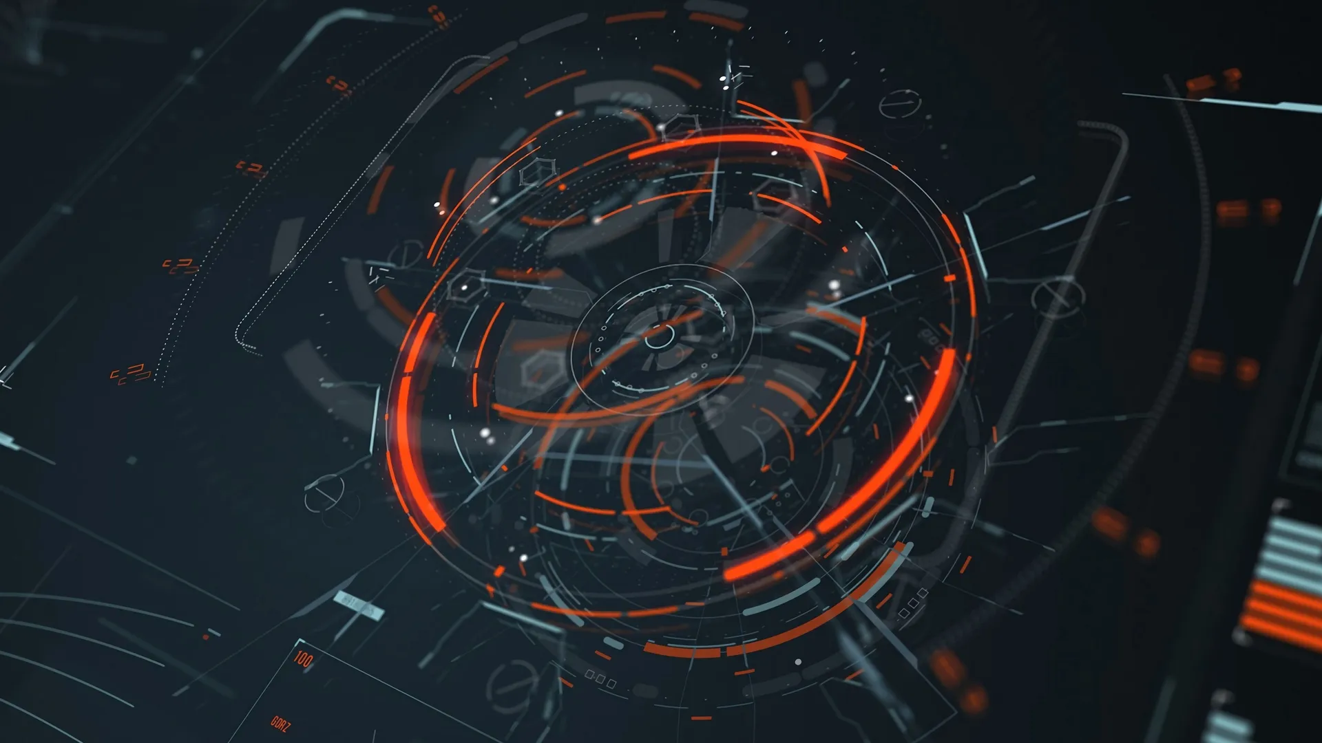 AI艺术科幻线条全息原理图