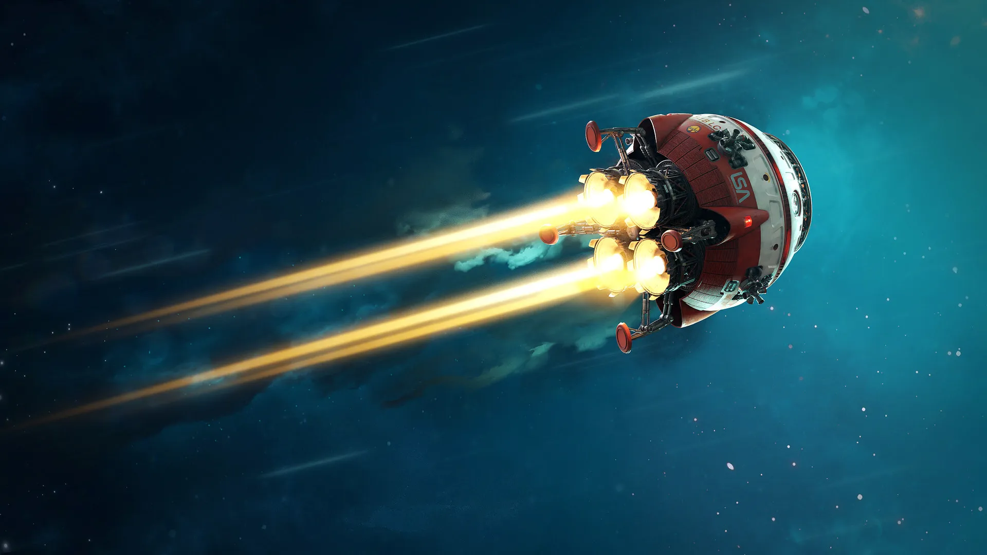 未来主义太空4K壁纸 星星引擎电脑壁纸