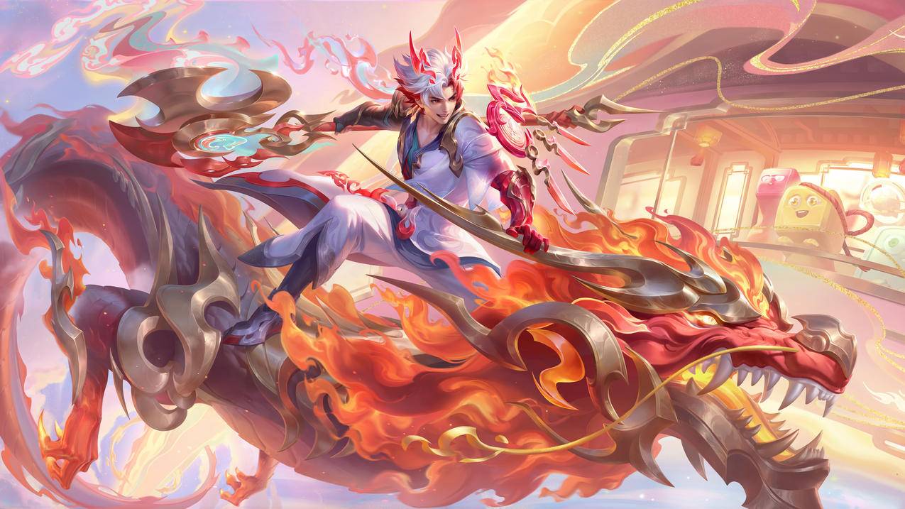 孙策乘龙淬吴钩4K壁纸