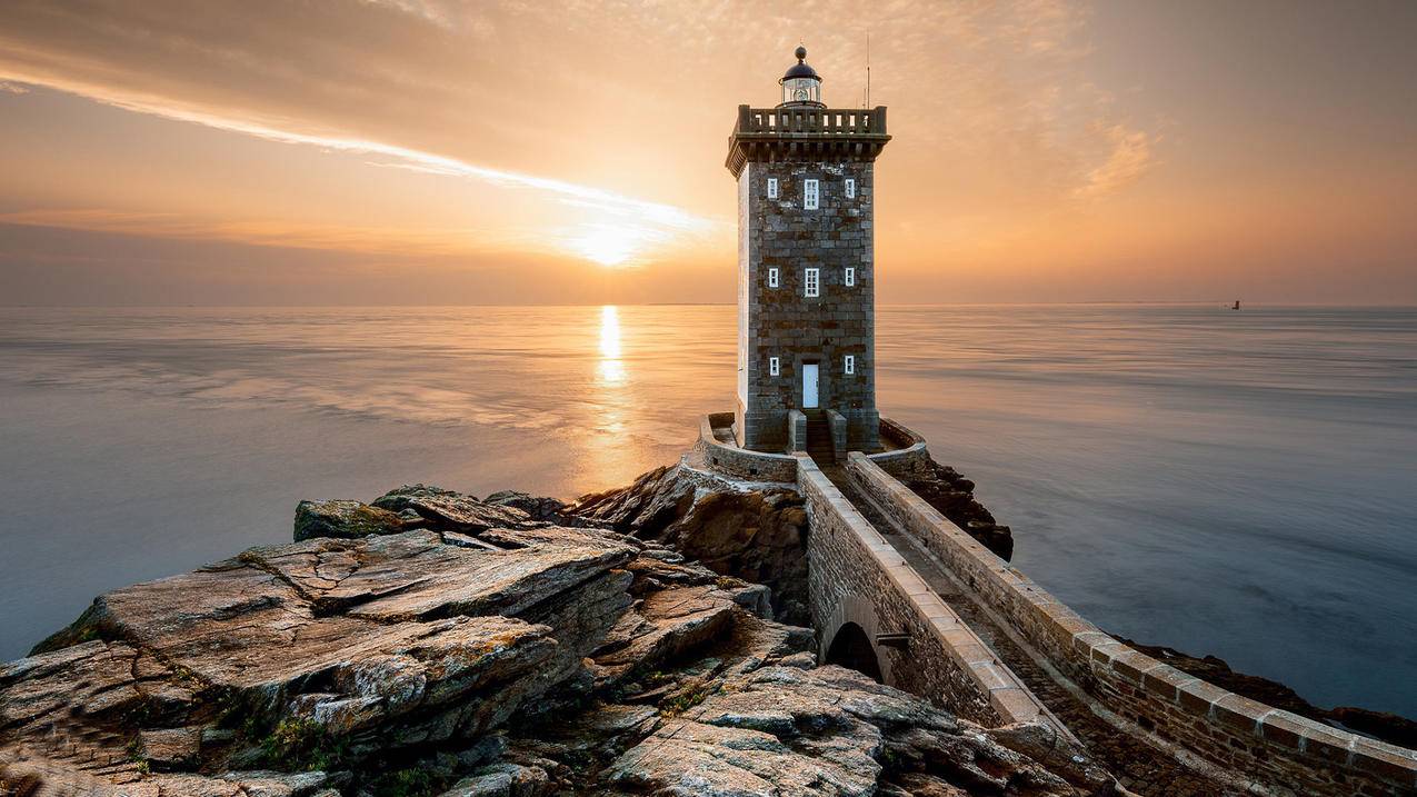 海洋天堂灯塔壁纸