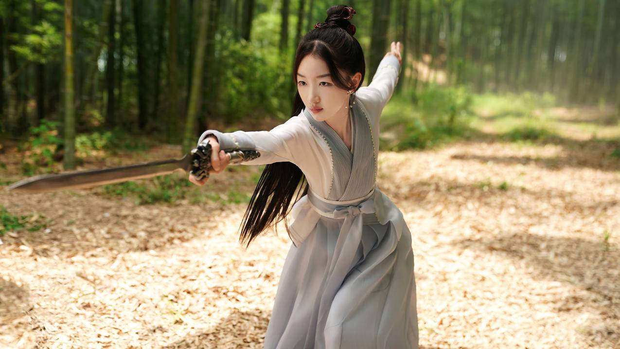 周冬雨千古玦尘舞剑高清壁纸