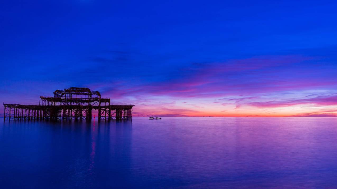 海洋紫色4K高清壁纸下载