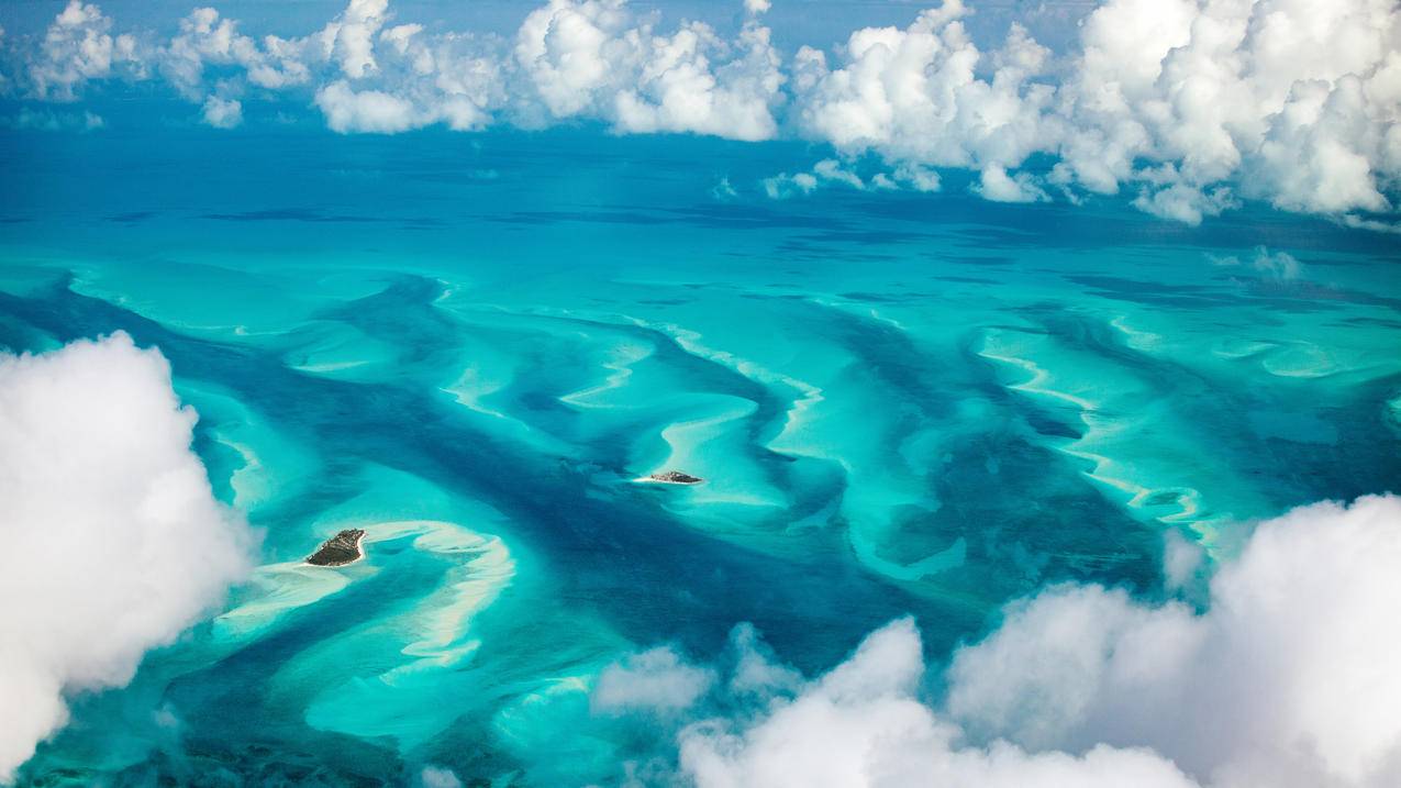 巴哈马绿松石水域4K风景壁纸