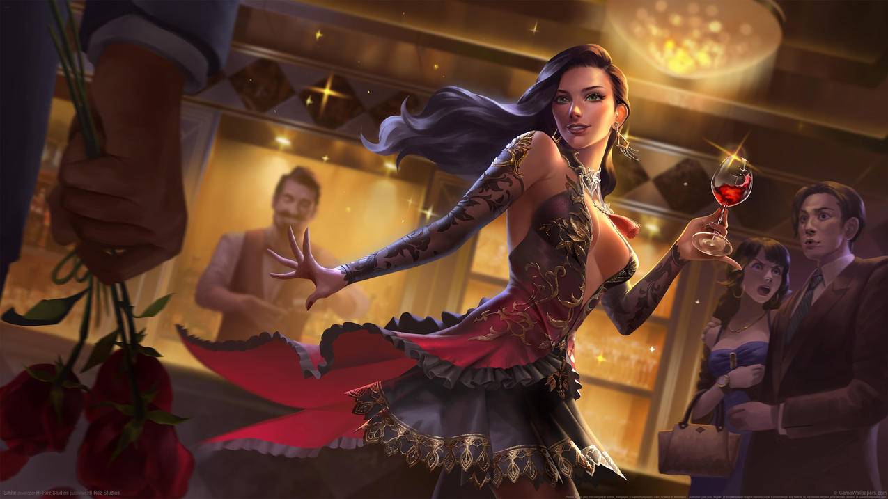 《神之浩劫》舞会性感美女壁纸