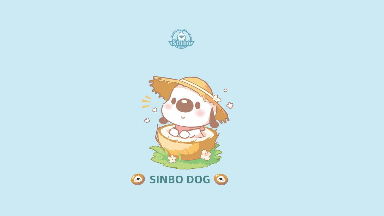 辛巴狗椰子4k简约可爱壁纸