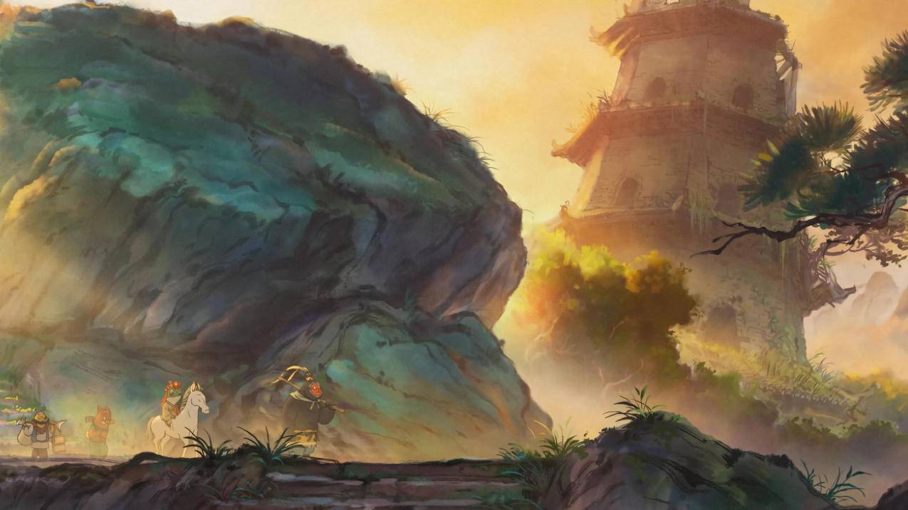 浪浪山小妖怪塔风景原画壁纸