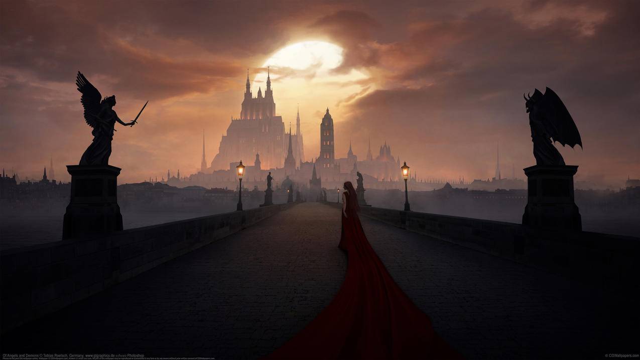 天使与魔鬼4K高清风景壁纸