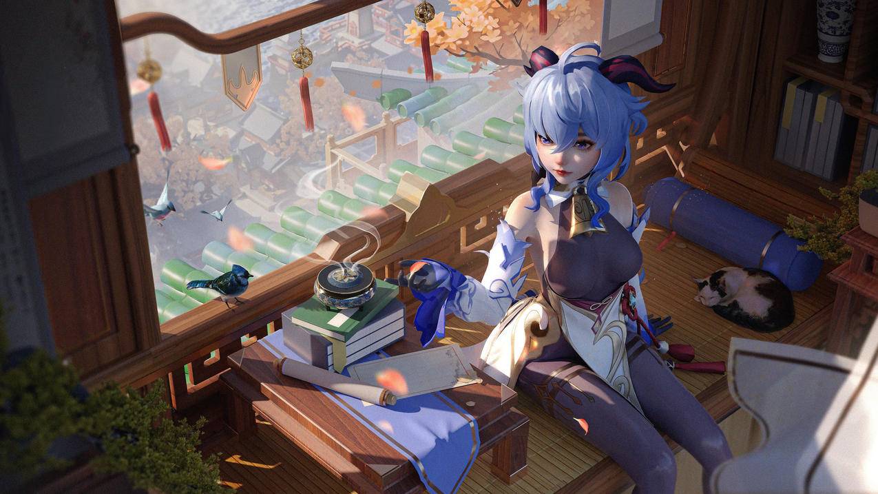 原神甘雨古风3D游戏壁纸