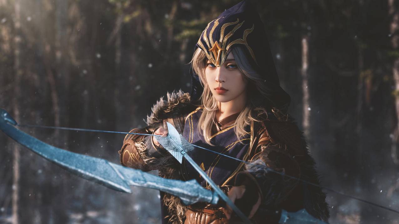 艾希cos英雄联盟高清壁纸