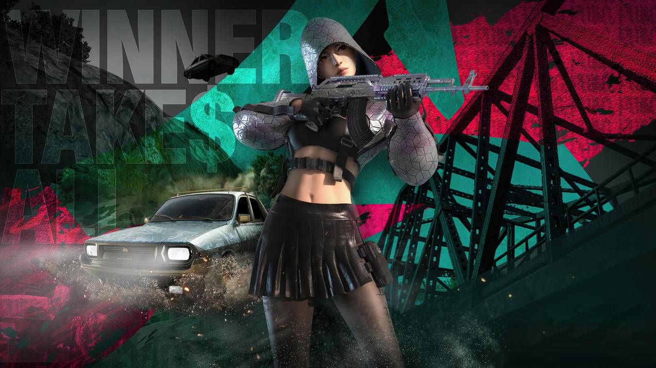 绝地求生美女帽子4K壁纸