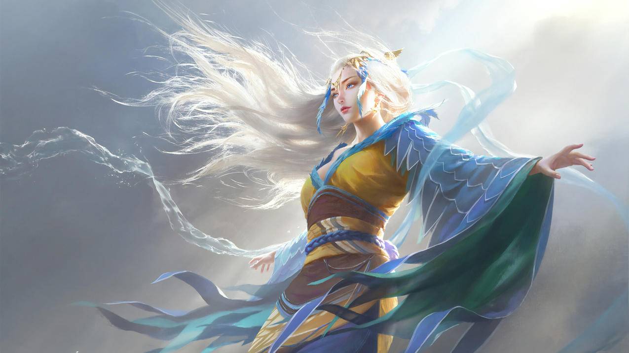 女孩天空之舞动漫壁纸