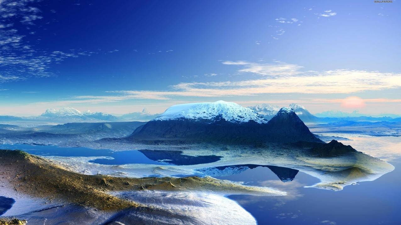 风景自然蓝天白云宽屏壁纸