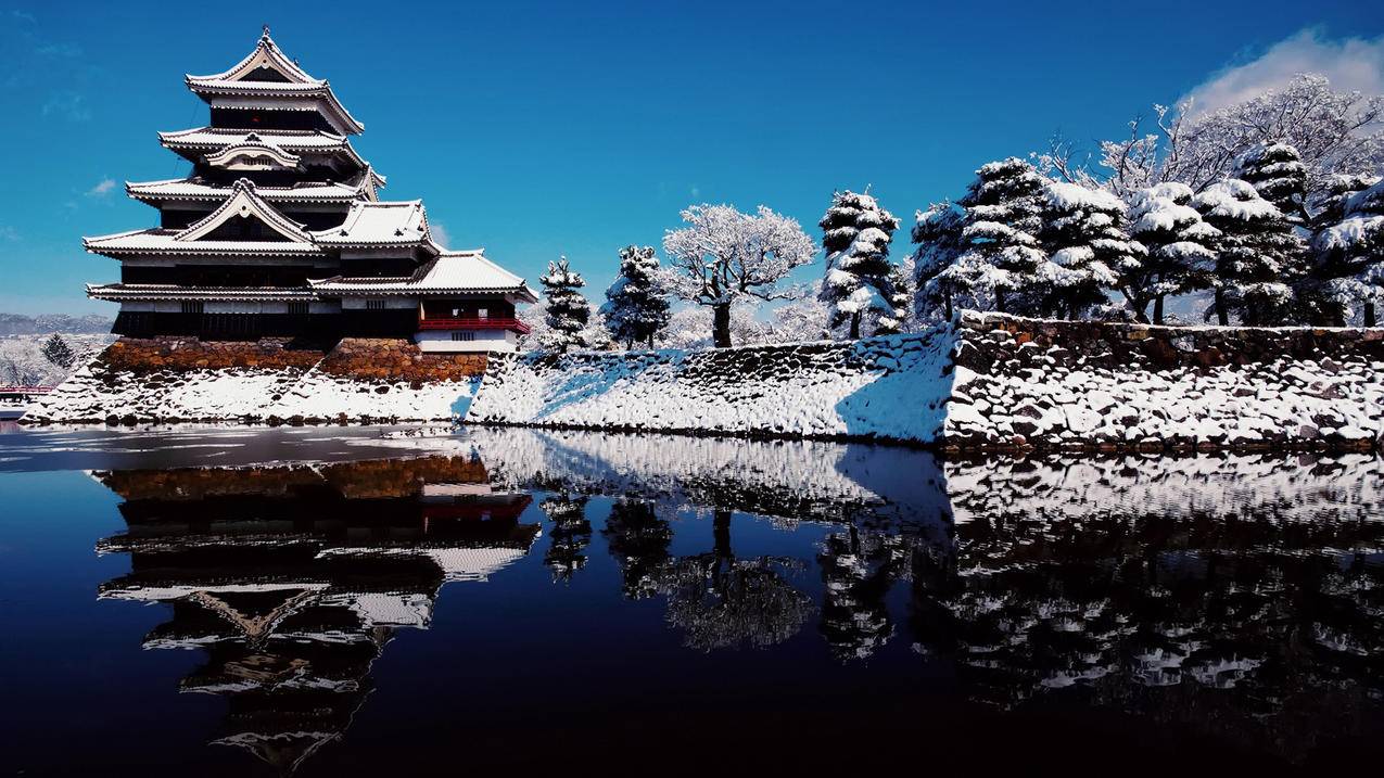 风景白雪冬日自然风光高清壁纸