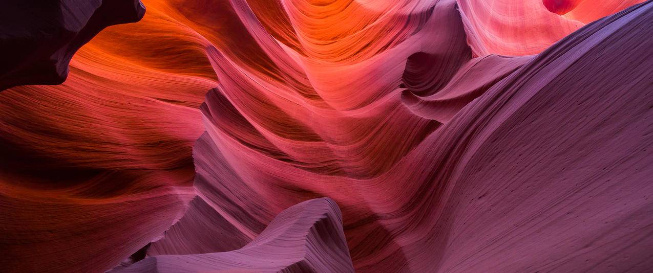 羚羊峡谷风光 带鱼屏壁纸