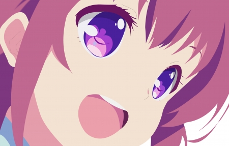 紫色眼睛动漫女生矢量4K