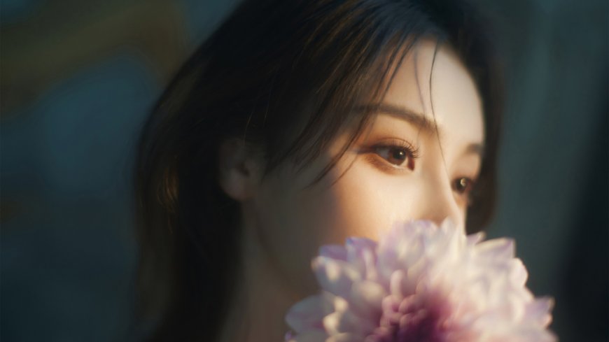 隆妮 花海 高清电脑美女壁纸