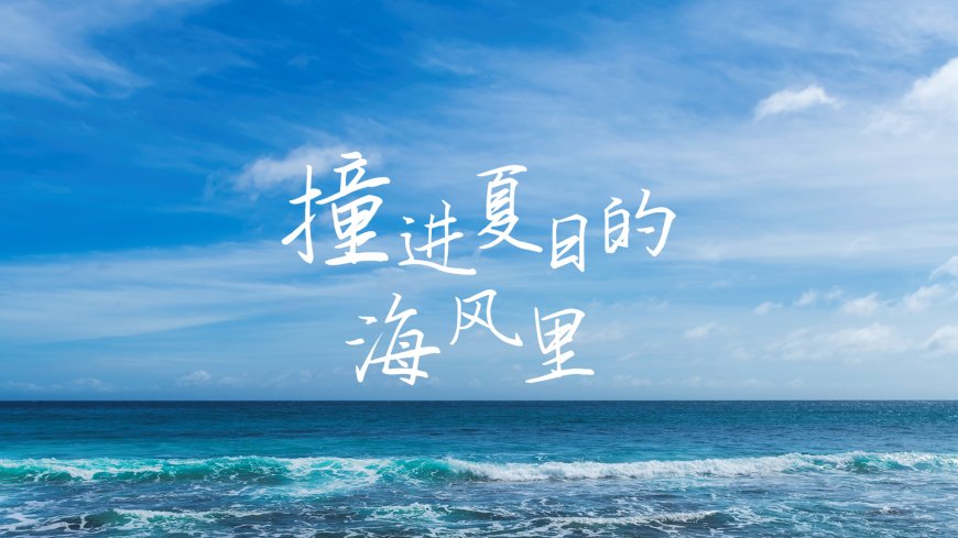 撞进夏日的海风里 大海文艺电脑壁纸