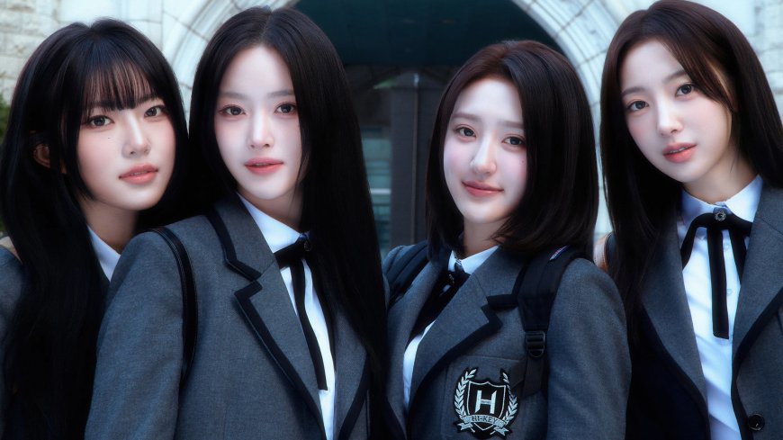H1KEY女团校服合影，青春人物电脑壁纸