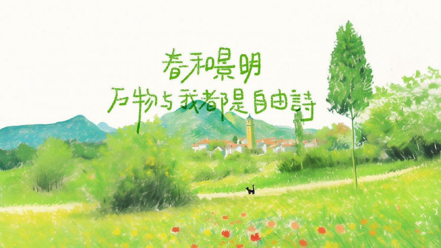 春和景明万物自由诗意电脑壁纸