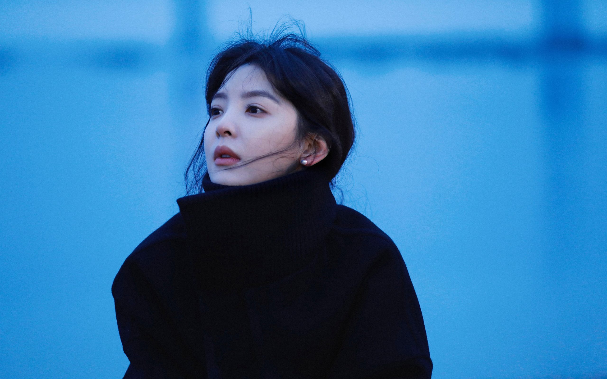 章若楠黑色美女4K壁纸