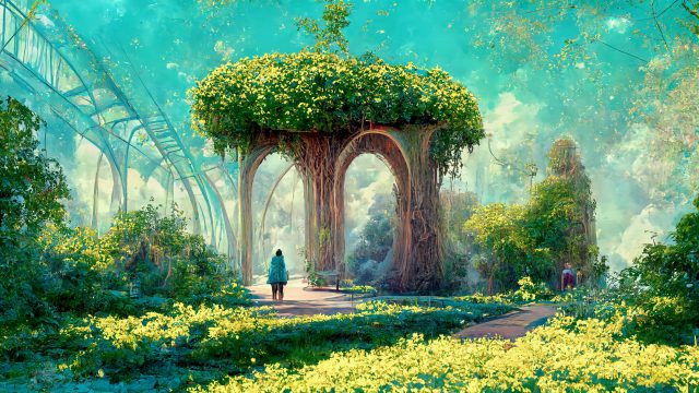 穹顶花园AI艺术4K壁纸