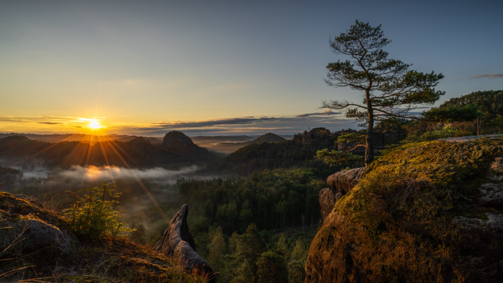 4K自然风景壁纸：日出夕阳阳光天空